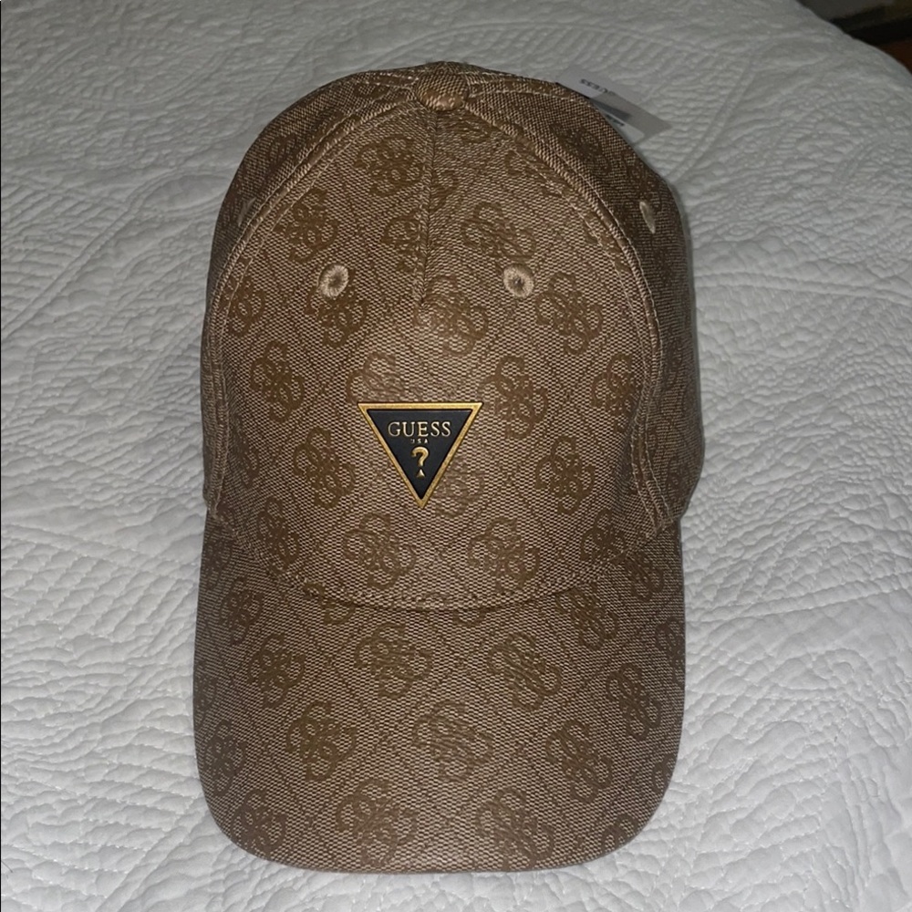 GUESS Brown Logo Baseball Cap